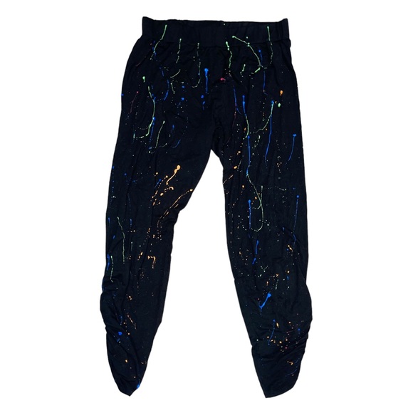 Michael Lauren Pants - Michael Lauren Woman’s Slanted Hem Paint Splatter Sweatpants Size Small